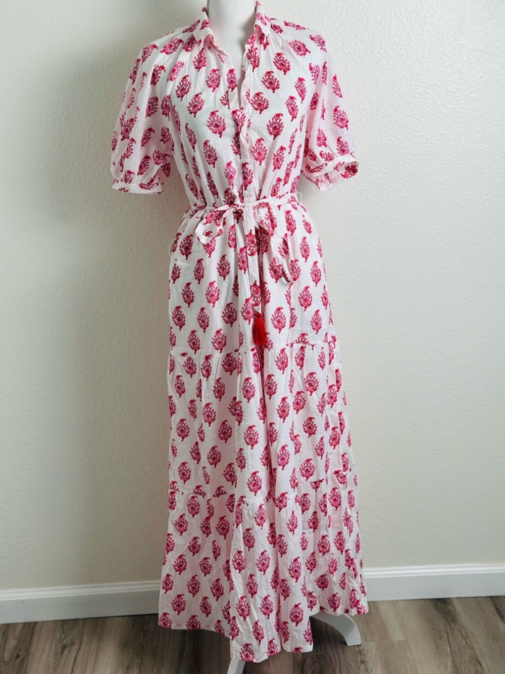 Roller Rabbit x Target Women’s Bouquet Short Sleeve Maxi Dress In Pink Size M - Picture 3 of 10